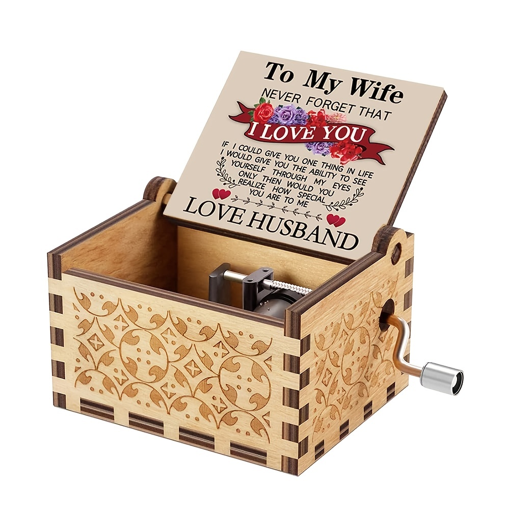 Regalos para él, marido, hombre, día de San Valentín de parte de la esposa,  estación de acoplamiento de teléfono de madera con cajón organizador para