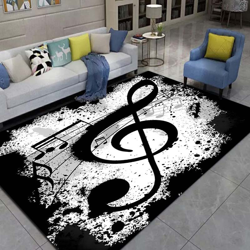 Music Room Drum Rug Electric Piano Rectangular Carpet Living - Temu