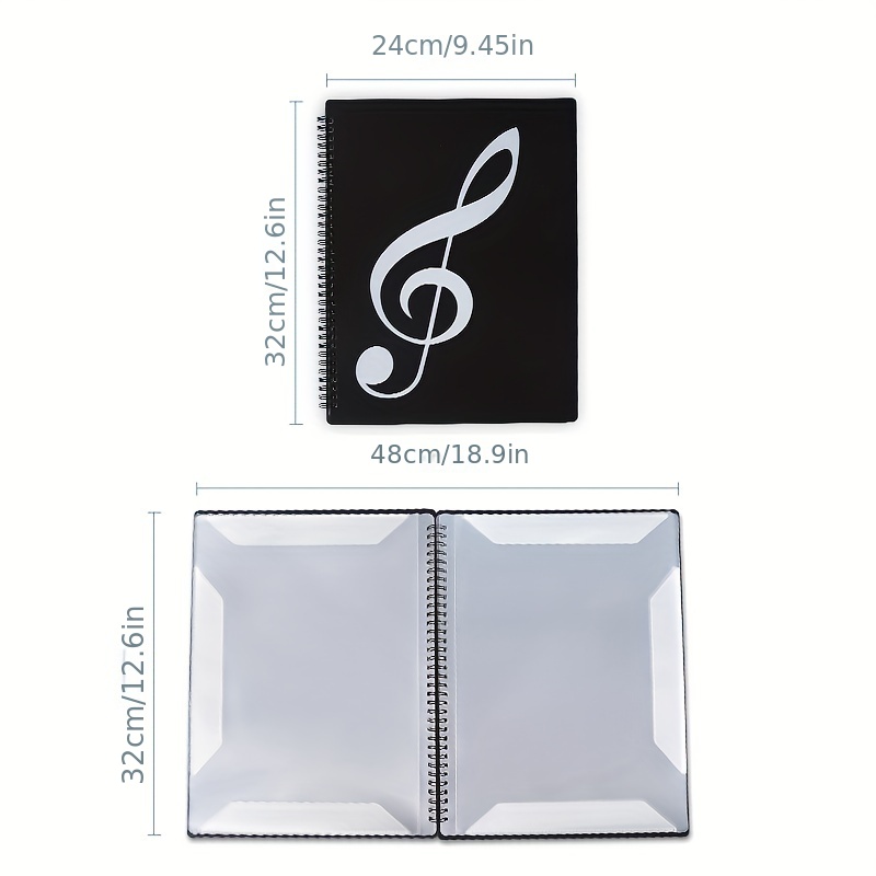 Premium Piano Musical Instrument Music Sheet Clip-a4 Size, Trifold Design,  Can Expand Six Pages Capacity, Durable And Lightweight, Perfect For  Musicians And Performers To Practice Playing Use - Temu