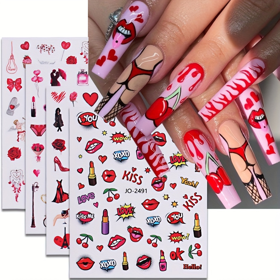Press on Nail Storage Nail Pattern Decals Self-Adhesive Hollow Supplies  Flower Luxurious 5D Sticker Decoration Nail Pattern Nail Girl Stuff for 13