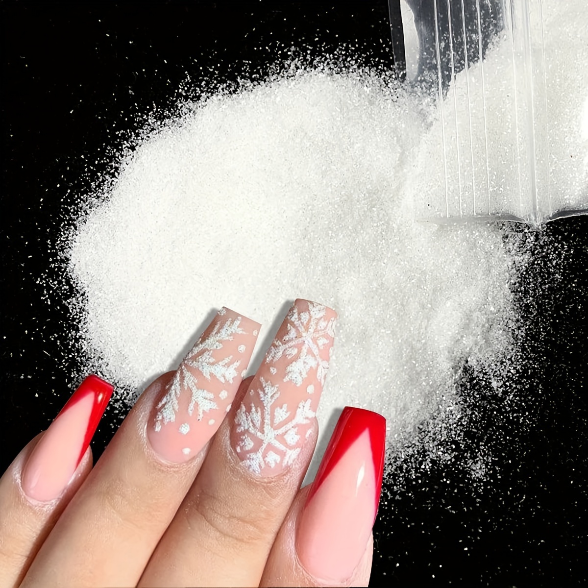 Nail Glitter Sugar Powder balck White Pigment Powder fine - Temu