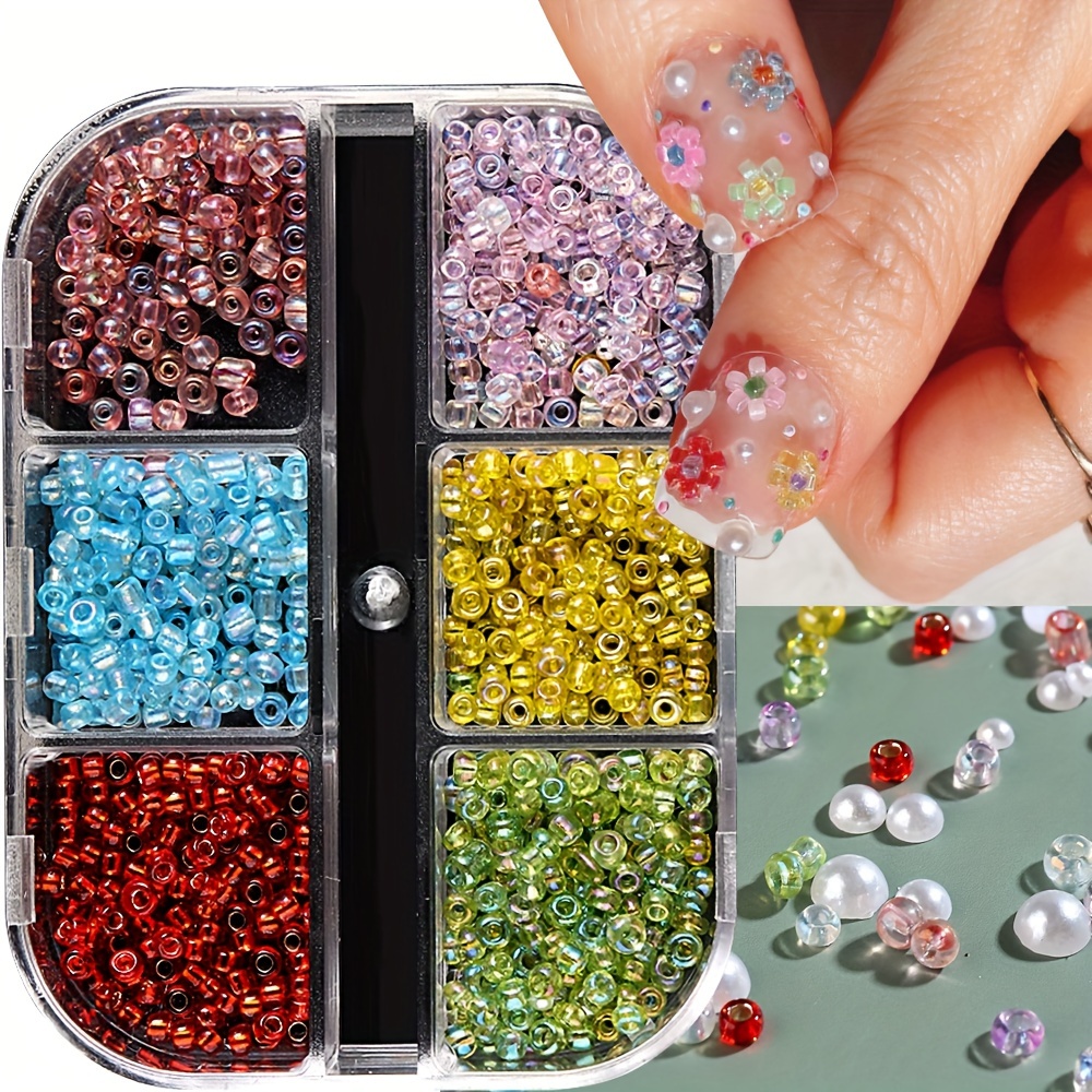 WNG 1440Pcs Nail Art Rhinestones Flatback Glitter Diamond 3D Tips  Decoration 