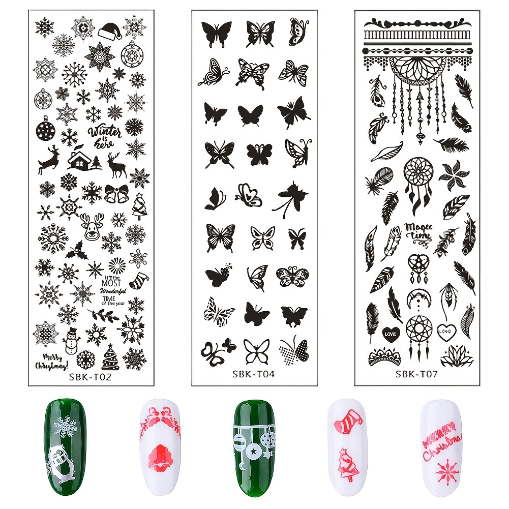 Nail Stamping Board Set, Silicone Nail Brush, Polishing Transfer Template,  Nail Tool DIY Template