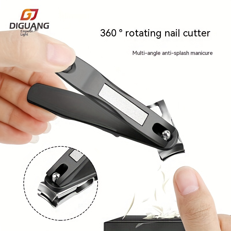 Stainless Steel Finger Nail Toe Long Handle Clippers Trimmer Cutter Swivel  Head