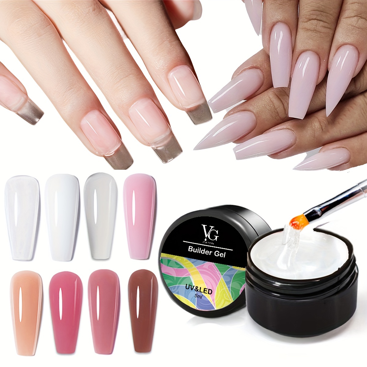 Gel Élastique Vernis à Ongles Durable Paillettes Vernis à Ongles  Fournitures de Manucure Professionnelles pour les Femmes Filles Nouveau 