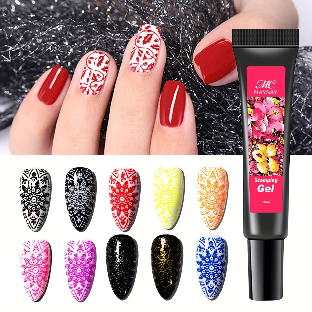 Nail Stamping Board Set Silicone Nail Brush Polishing - Temu