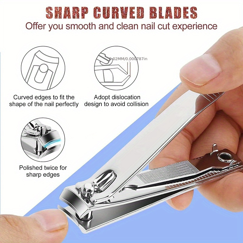 Large Mouth Nail Clipper Splash Proof Super Thick Nail - Temu