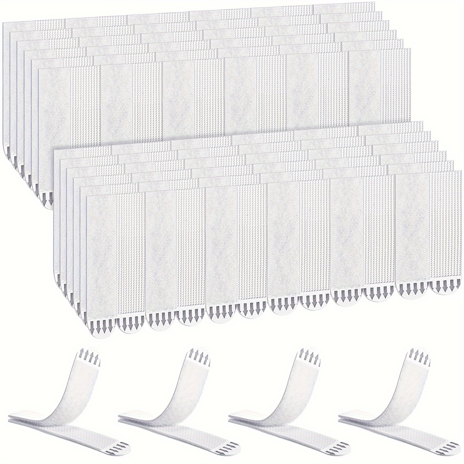 12 Pairs White Adhesive Strips, Large Picture Hanging Strips