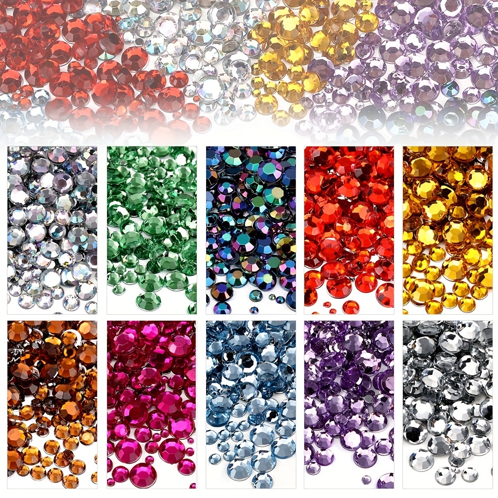 Jelly Glitter Gems for Diamond Painting Accessories, 4000 Pieces 20 Colors  Diamonds Replacement, Round Sparkle Shiny Rhinestone for Nails Gems Art