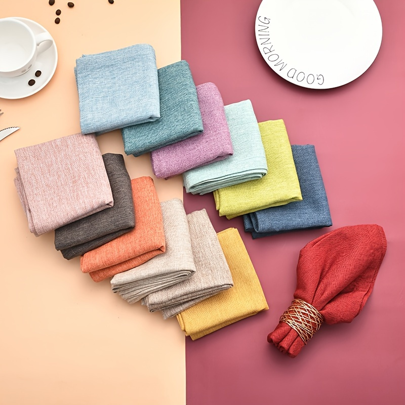 Cloth Napkins Premium Solid Washable Small Triangle Weave - Temu