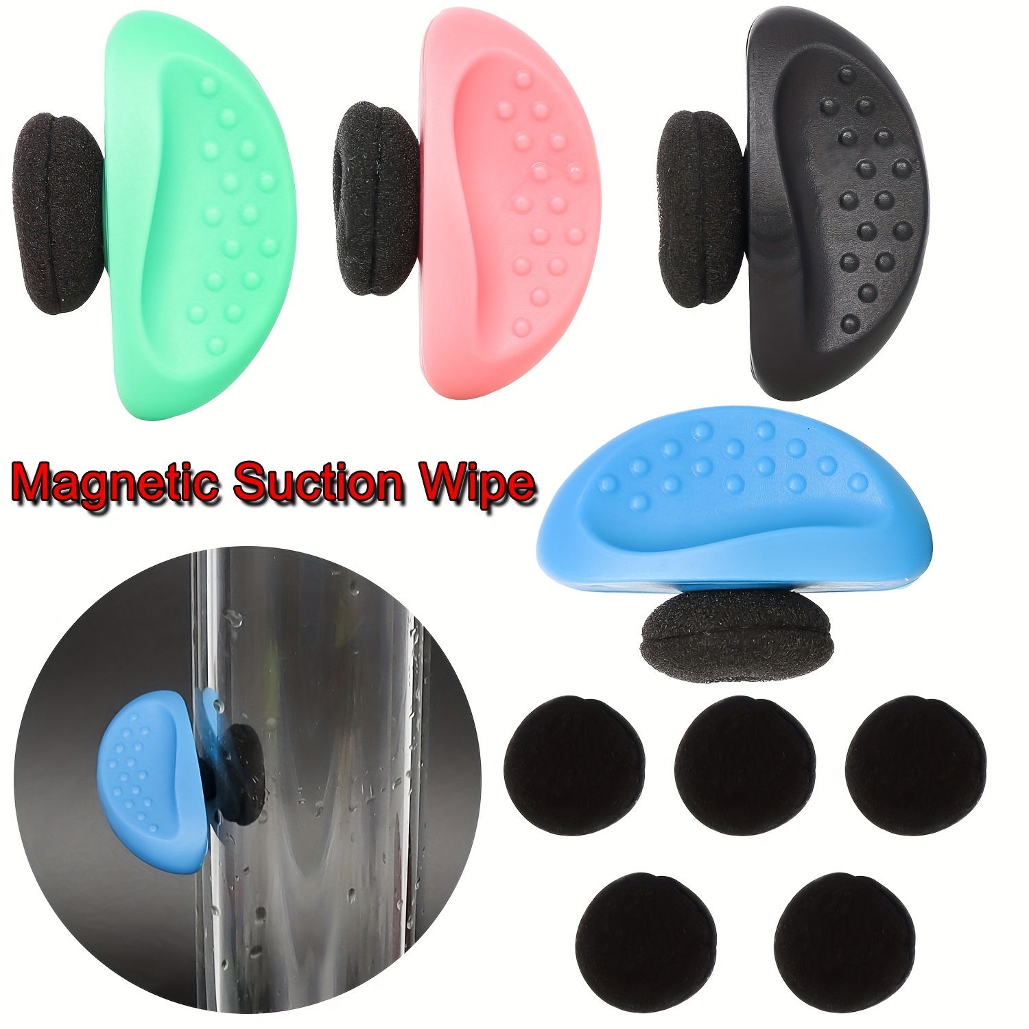 Cepillo magnético de limpieza de ventanas de doble cara de 15-24 mm,  herramienta de limpieza