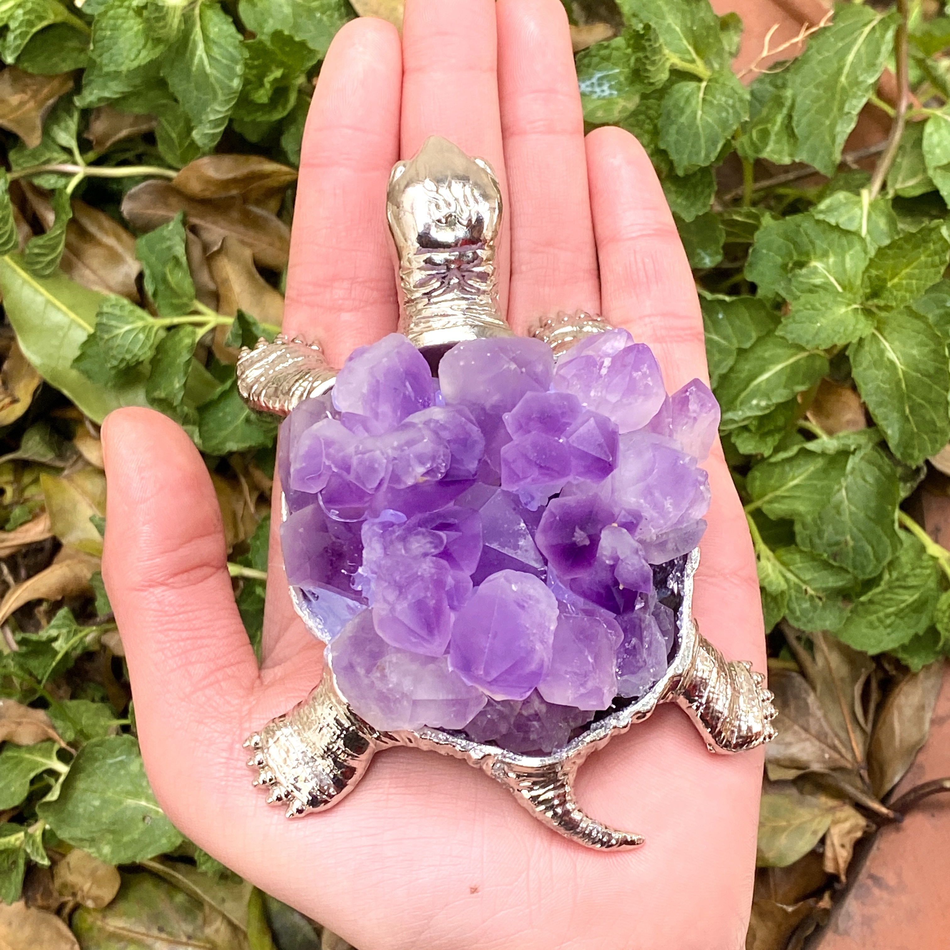 Natural Crystal Stone Crushed Stone Turtle Resin Crystal - Temu