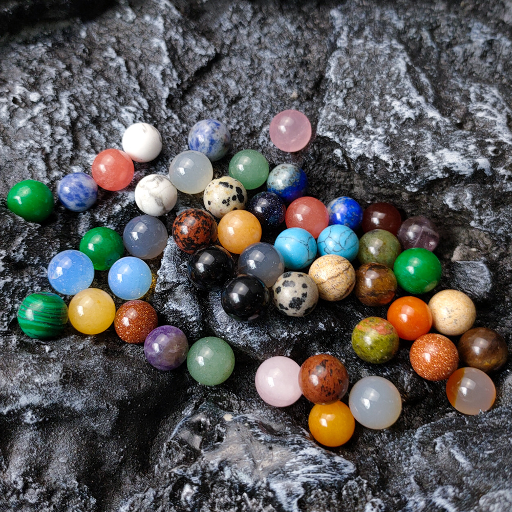 20mm Mixed Color Fluorite Beads, Sphere, No Hole