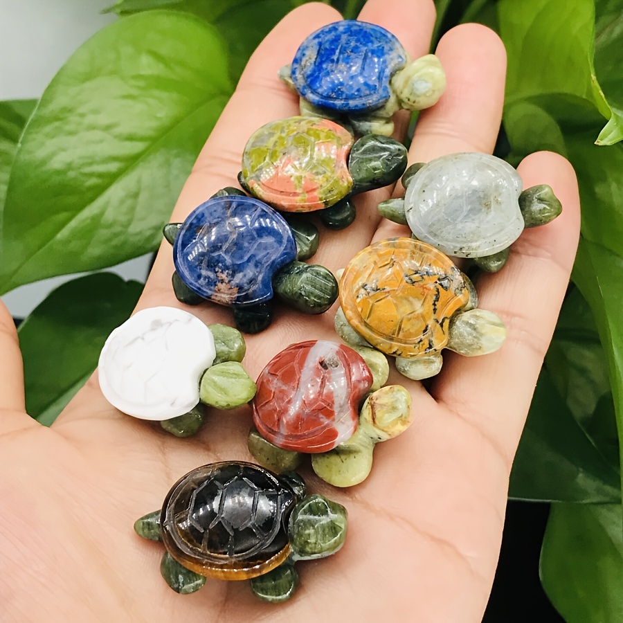 Natural Crystal Stone Crushed Stone Turtle Resin Crystal - Temu