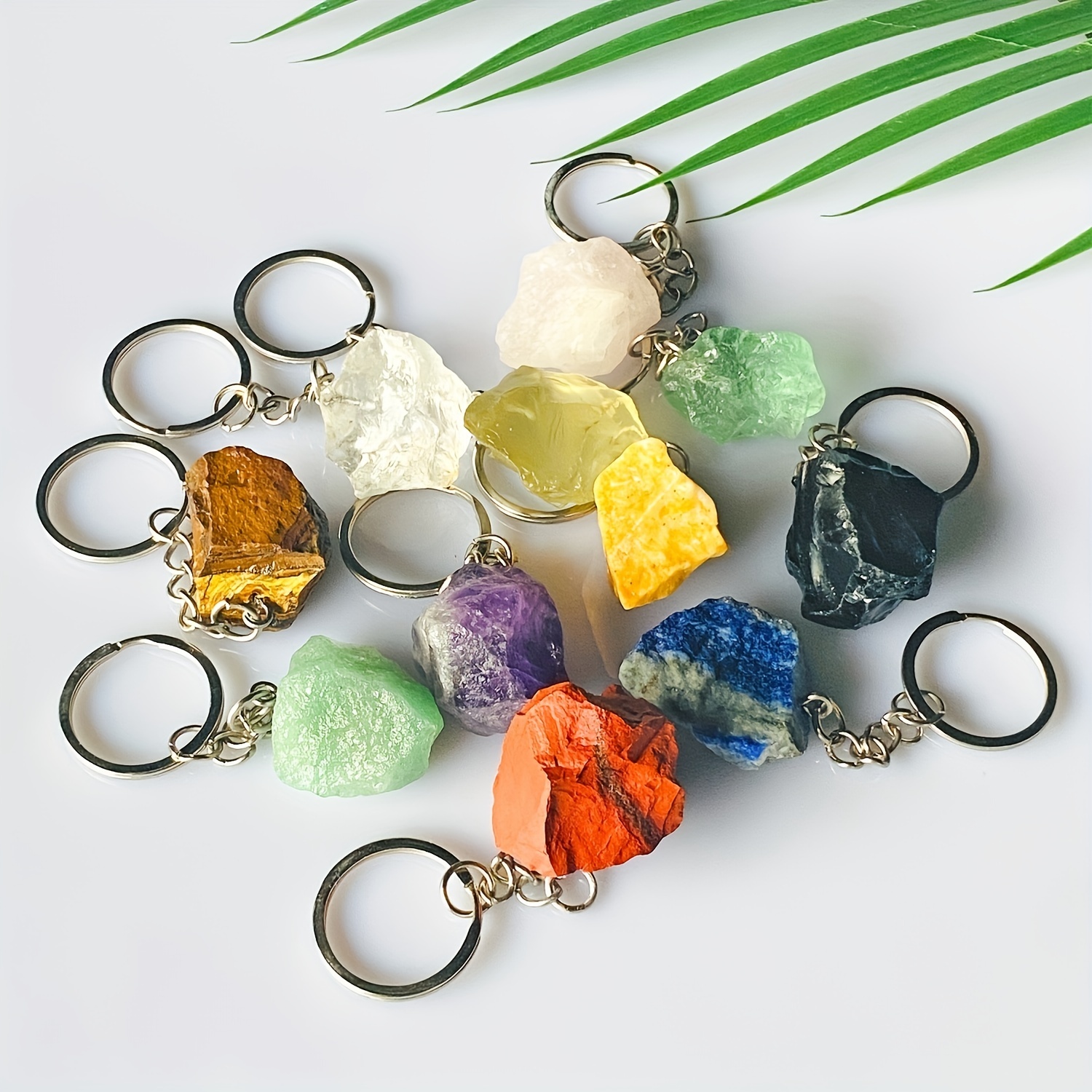 Mini bouteilles de souhait en verre avec pierres naturelles, 42 couleurs,  quartz naturel, Agates, décoration de