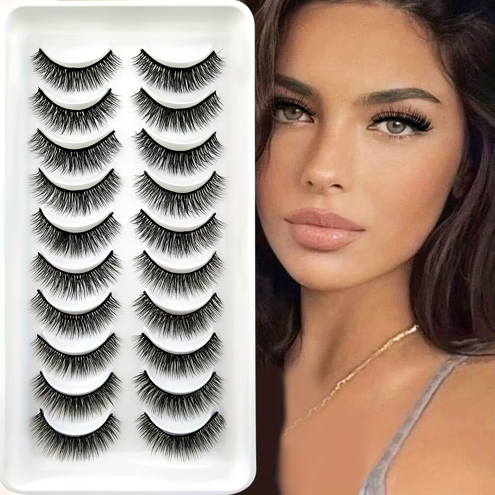 False Eyelashes Manga Lashes Natural Look 3D Wispy Fake Eyelashes Spiky Anime  False Lashes Short light Volume Asian Eye Lash 5 - AliExpress