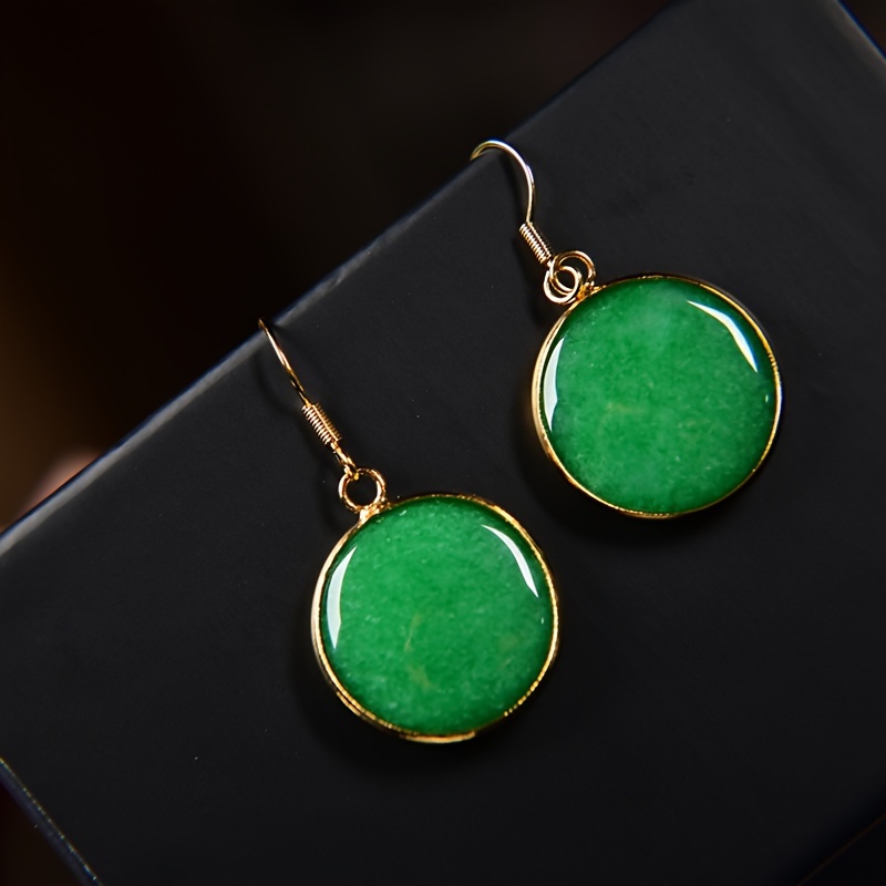 Green 2025 jade earrings