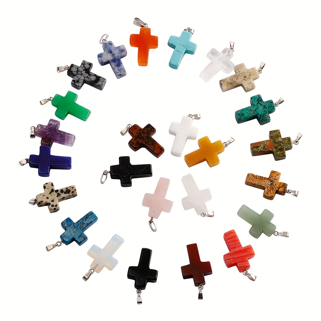 Stone Crosses For Jewelry Making - Temu