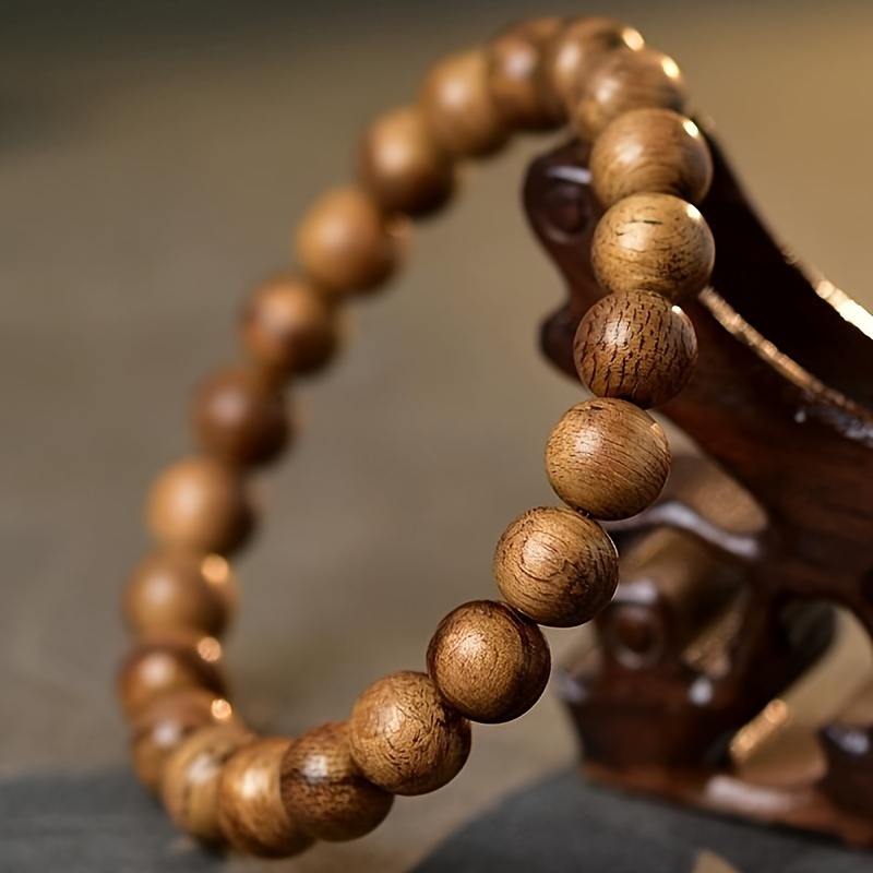 Men's Beaded Bracelet - Wood