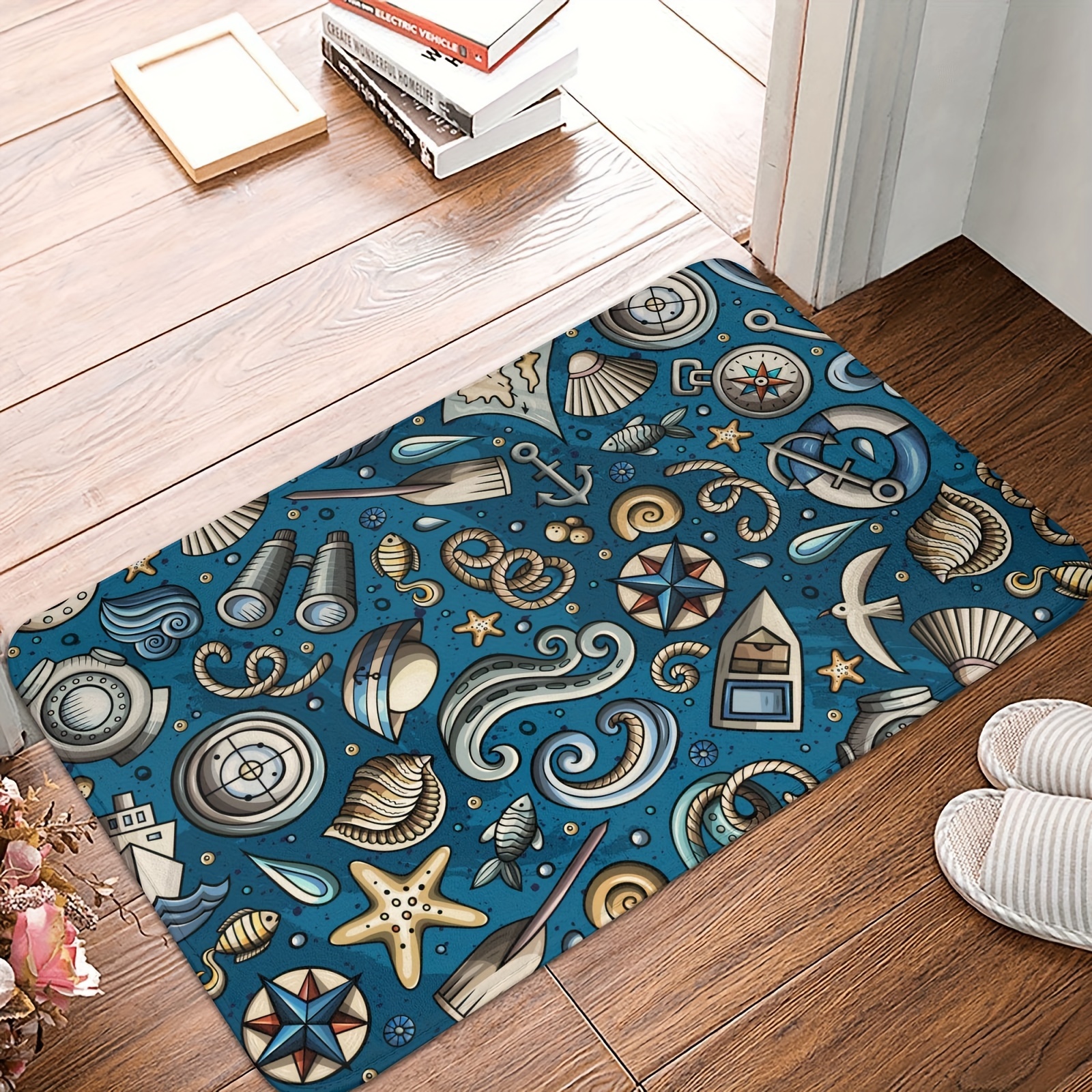 3pcs Bathroom Rugs Set Small Bathmats Bath Carpet Long Indoor Entry Mat  Washable House Goods Home Finds Accessories Apartment Decor Essential Must  Have,Sea Turtles Theme Bath Rug