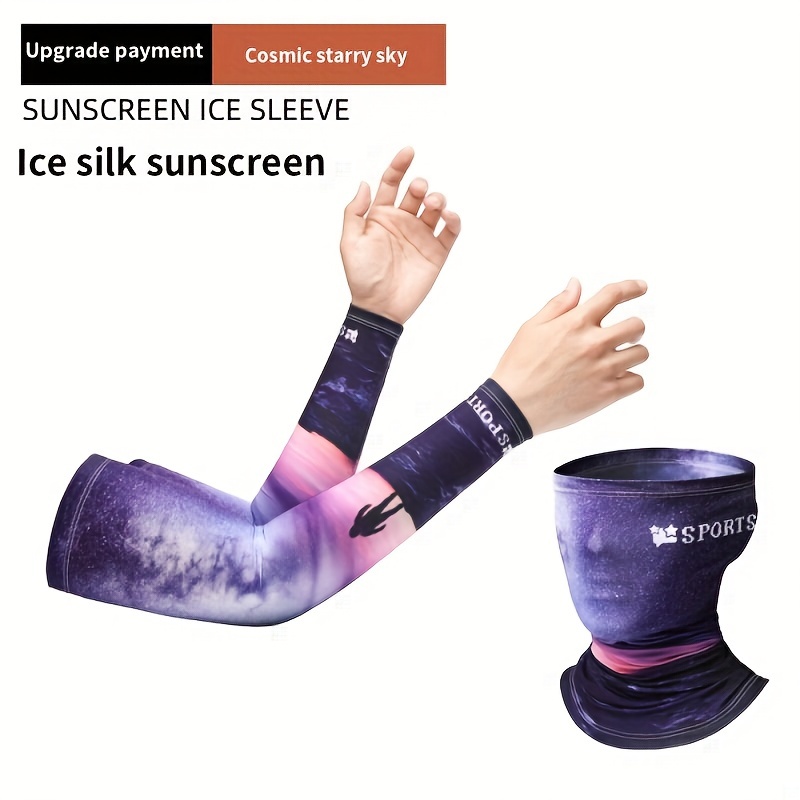 Plaid Sunscreen Gloves Ice Viscose Uv Protection Sleeves Long Arm  Protection Sleeves With Thumb Hole - Jewelry & Accessories - Temu