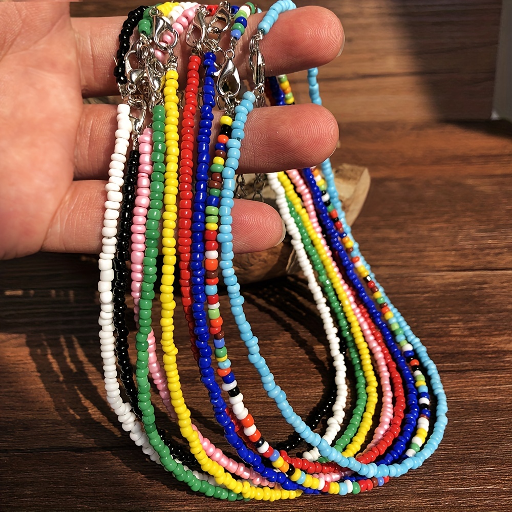 Macaron color bead bracelet ,Boho Buy Two Get Free Shipping! Glass Seeds  Beads