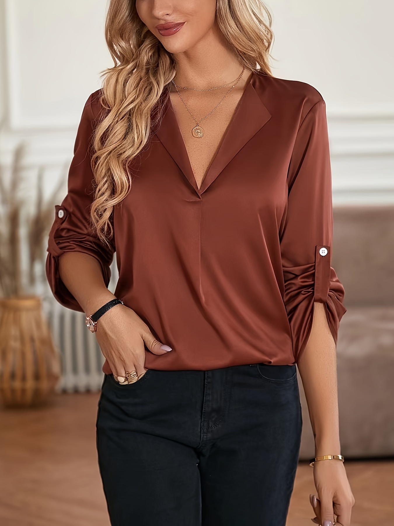 Blusa Marron Temu