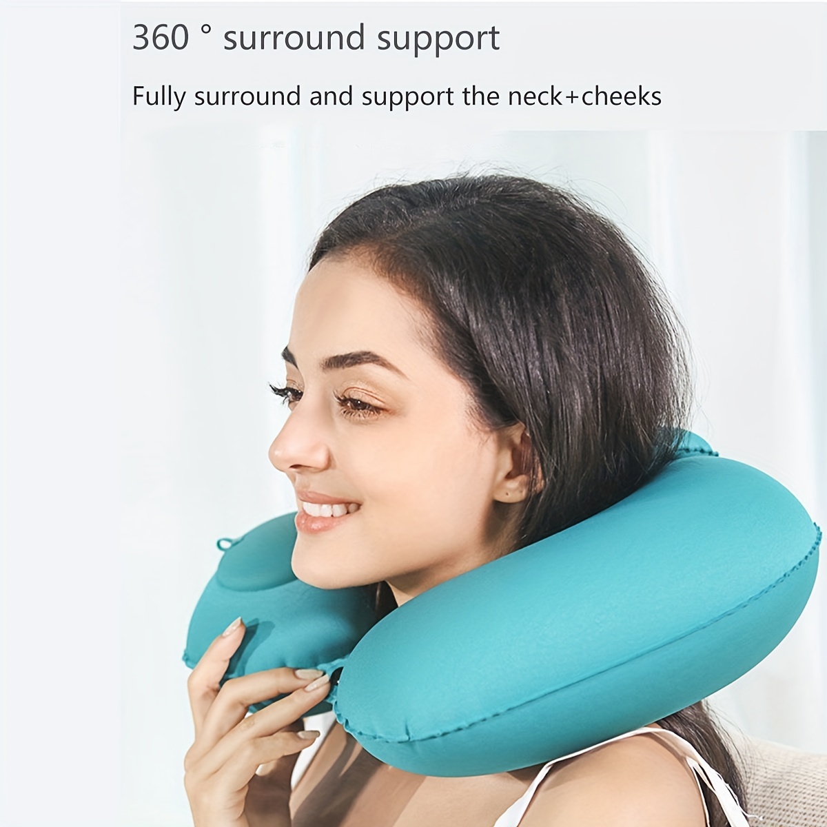 TRTL Travel Pillow Cool for Neck Support- Cooling Neck Pillow with Cushioning Foam for Stability and Comfort, Breathable Fabric, Lightweight and