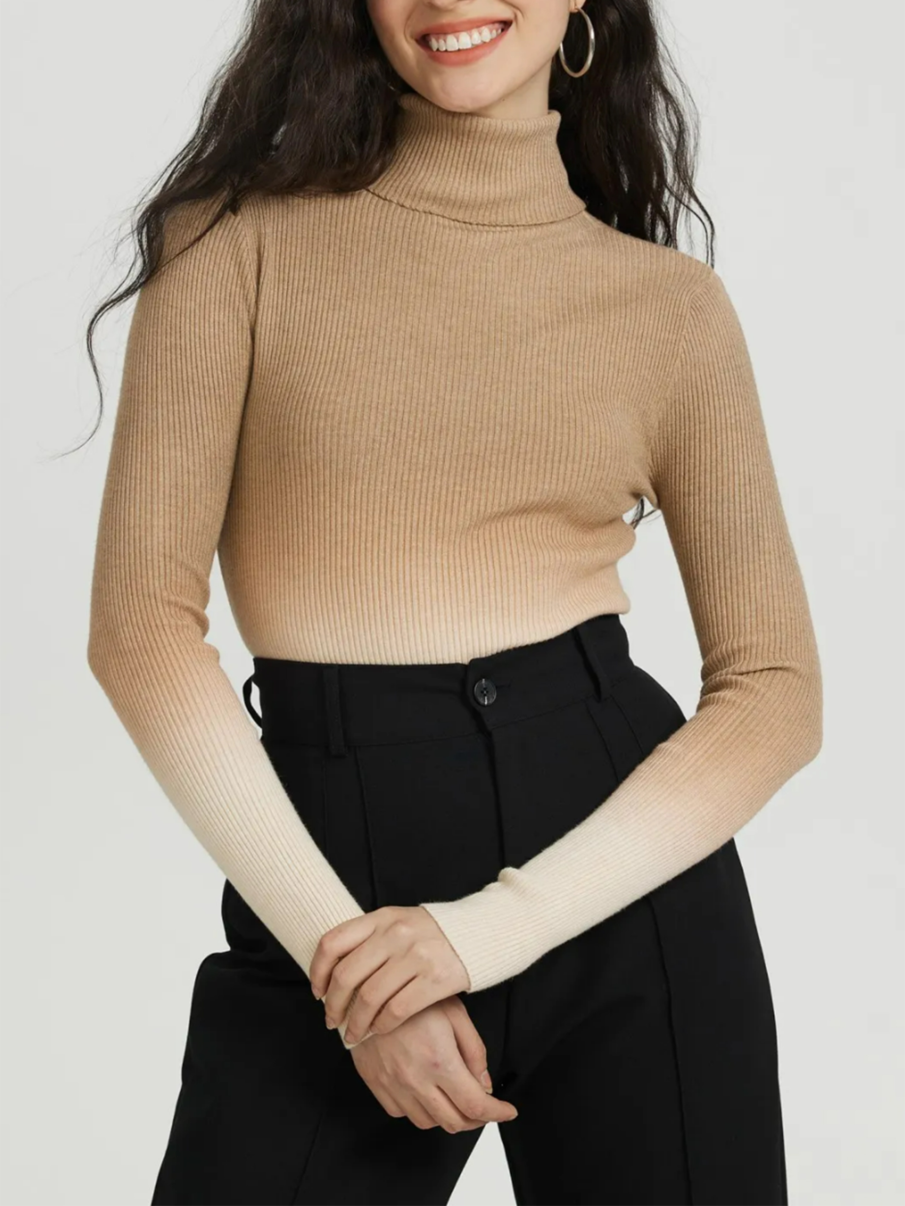 Zipped Turtleneck - Temu