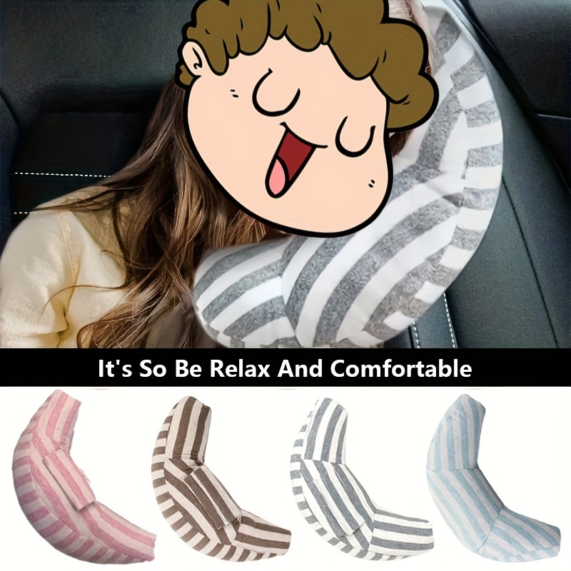 Almohada de viaje en coche, almohada suave para el cuello para soporte de  cabeza y cuerpo, almohada de cinturón de seguridad para niños y adultos