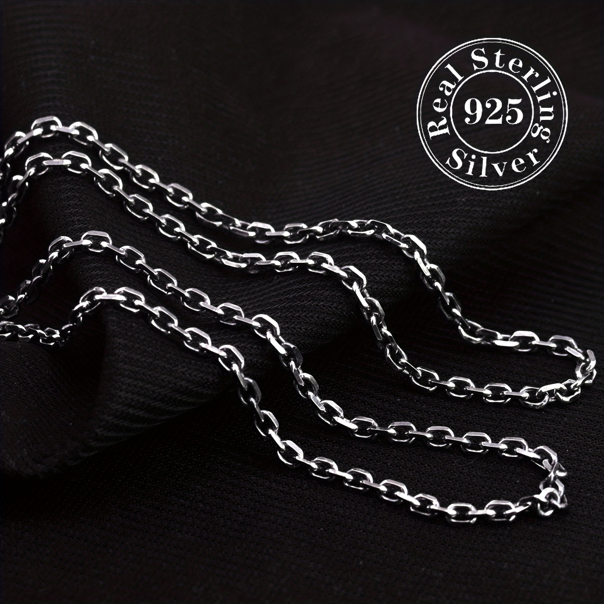925 Silver Chain Necklace For Men - Temu