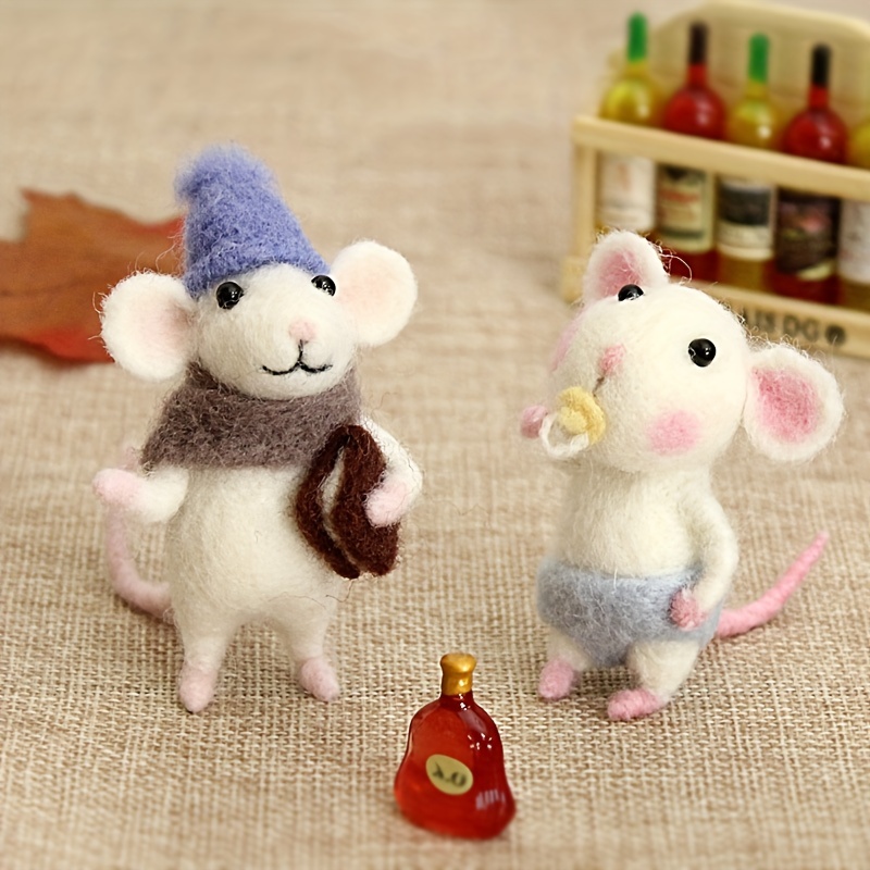 Needle Felted Crafts, Handmade Needle Felted Mouse for Halloween Christmas,  Needle Felted Animal Ornaments, Lovely Wool Felted Mice Ornaments, Birthday  Gift for Friends, Home Decor 