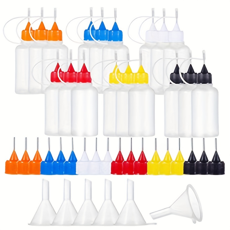 Needle Tip Glue Bottle,precision Tip Applicator Bottle, Plastic Dropper  Bottles For Small Gluing Projects, Paper Quilling Diy Craft, Glue  Applicator Bottles For Acrylic Painting, Quilling, Alcohol Ink( With 2  Plastic Funnels) For