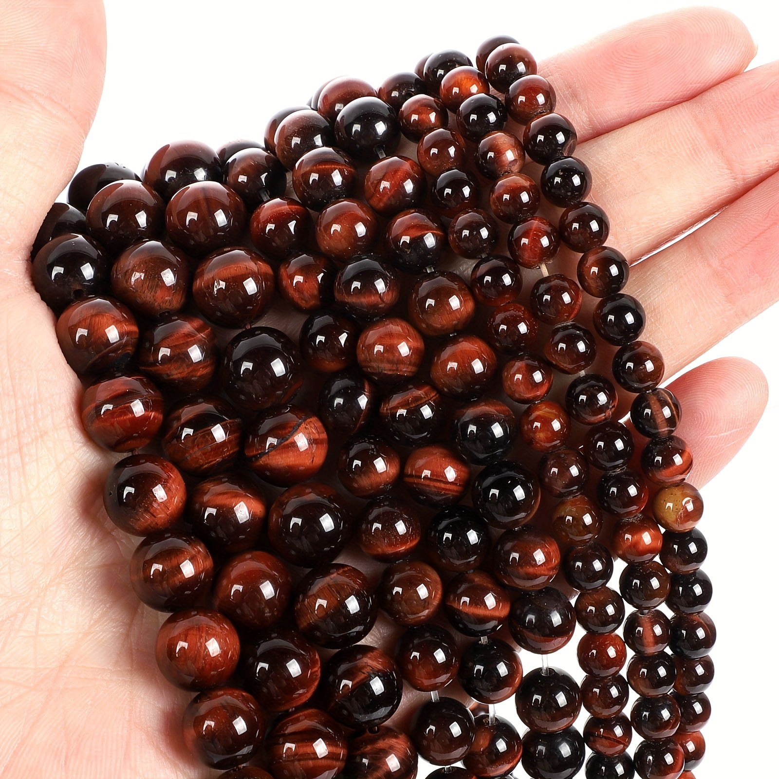 1strand Natural Black Flash Stone Stone Beads For - Temu