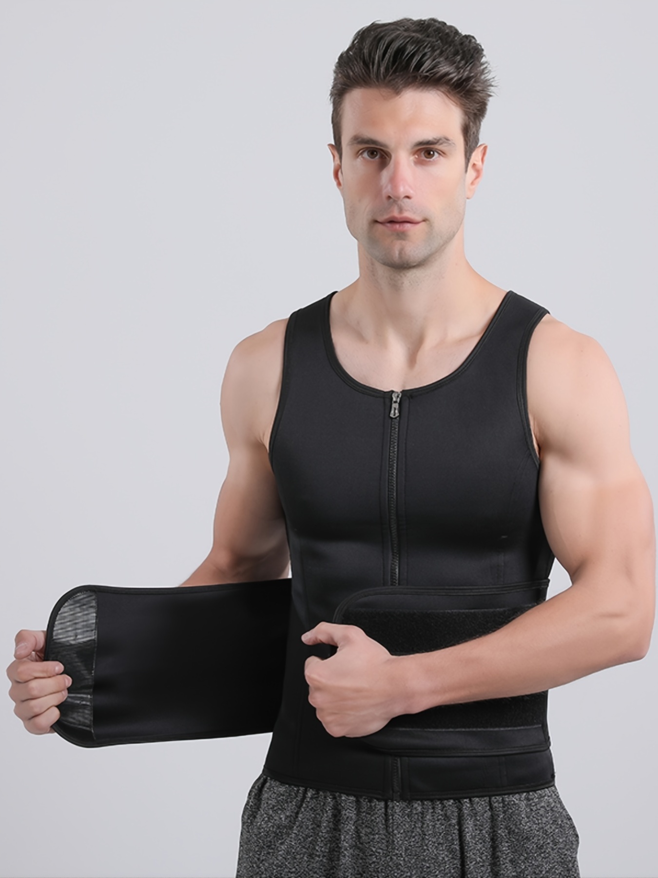 Men's Sauna Suit Shirt - Heat Trapping Sweat Compression Vest, Shapewear  Top, Gym Exercise Versatile Shaper Waist Trainer