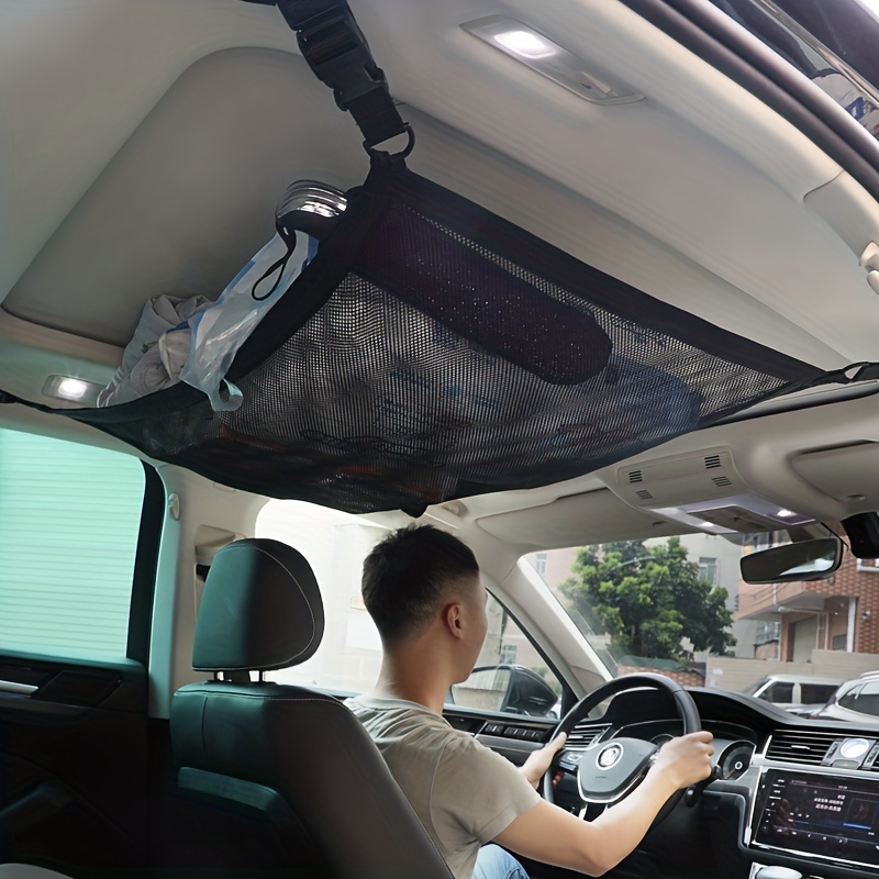 Filet de rangement pour toit de voiture, sac en maille respirant, poche de  rangement pour plafond de voiture, accessoires d'intérieur - AliExpress
