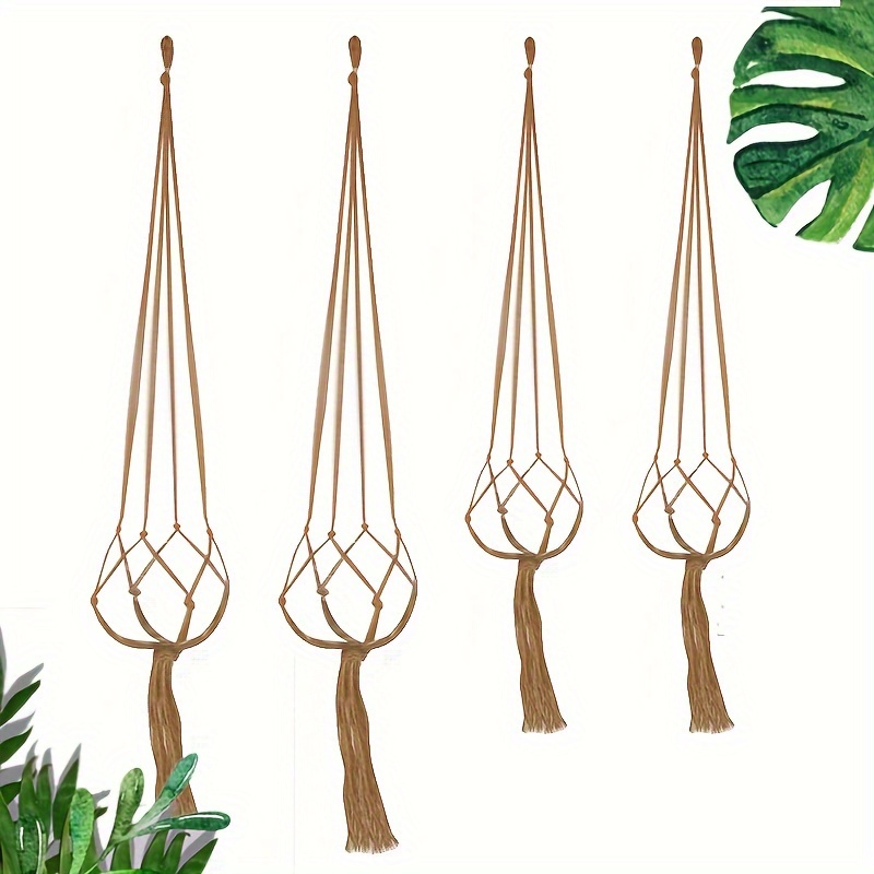  Marcol Cesta colgante para maceta, colgadores de macramé para  plantas de pastos marinos para interiores, cesta natural, cesta colgante  tejida, cesta para interior, jardín, balcón, decoración del hogar : Patio,  Césped