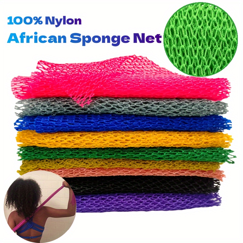3/6pcs African Exfoliating Net Colorful African Net Cloth Long Net Sponge  Body Scrubber Shower Bath Cloth for Skin Smoother - AliExpress
