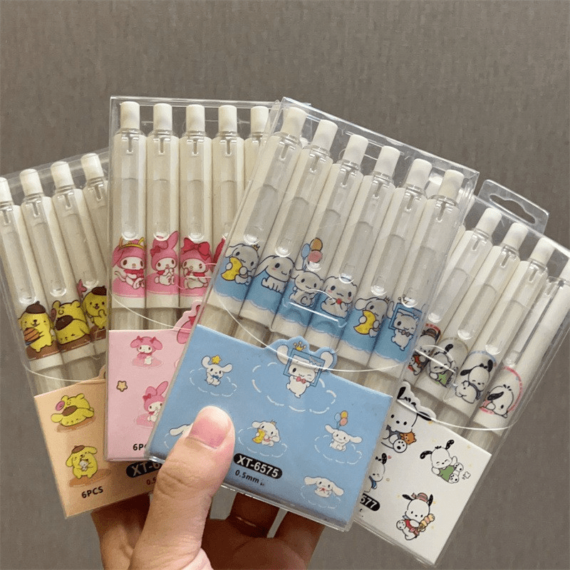 36pcs Sanrio Erasable Gel Pens With Eraser Kawaii Hello Kitty Kuromi  Student Writing Office School Supplies