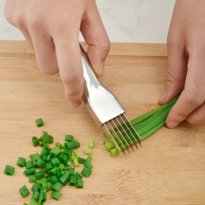 1pc Kitchen Green Onion Shredder, Solid Color Plastic Green Onion