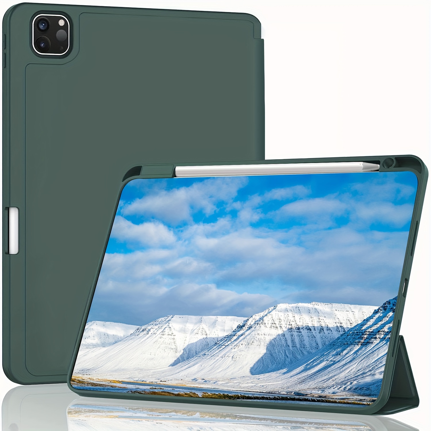 Compre Para la Almohadilla Xiaomi 6 / Pad 6 Pro Stand Tablet Case PU  Leather + TPU + Acrílico Clear Smart Cover Con Ranura Para Lápiz - Negro en  China