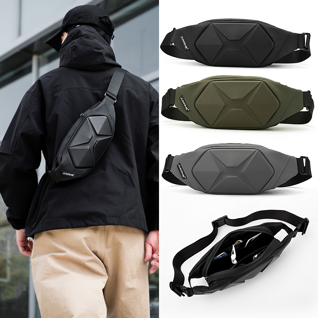 Men's Hard Surface Backpack Men's Casual Anti theft - Temu