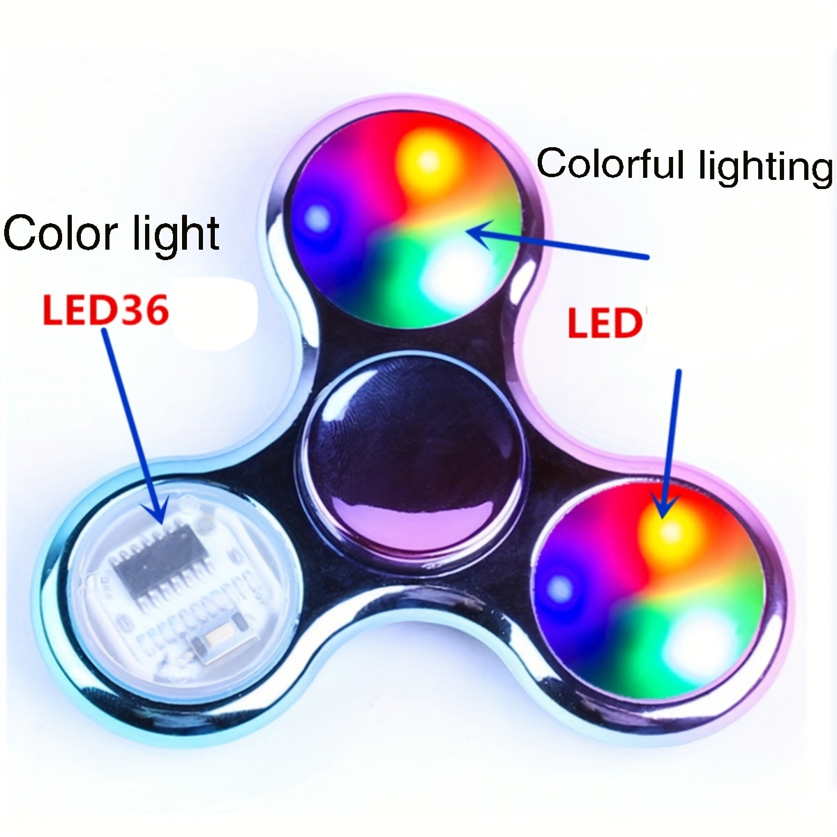Crystal Luminous LED Fidget Spinner Decompression Luminescent Gyroscope Fun  Relieve Anxiety Toys Adult And Child Birthday Gifts - AliExpress