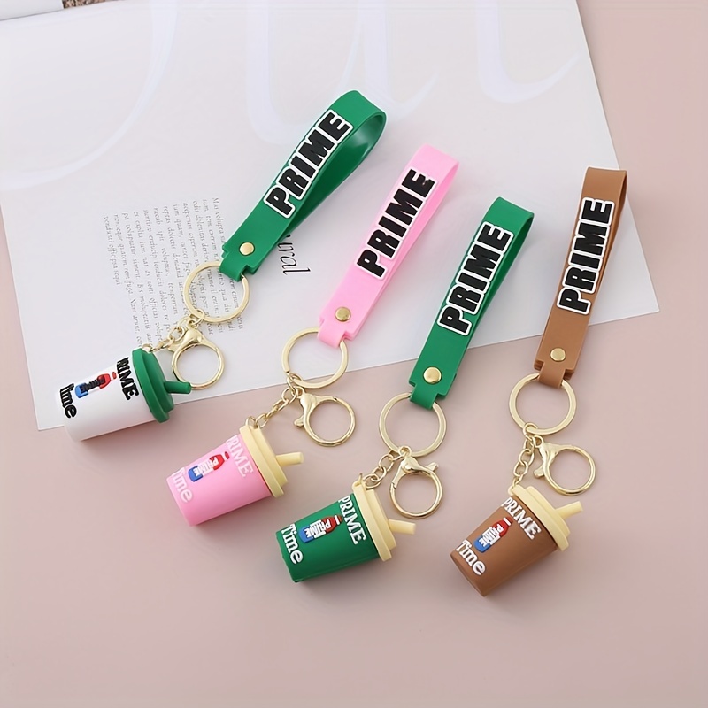 Starbucks Coffee Cup Silicone Keychains Cute Pearl Milk Tea Soft Rubber  Keyrings Fashion Jewelry for Women