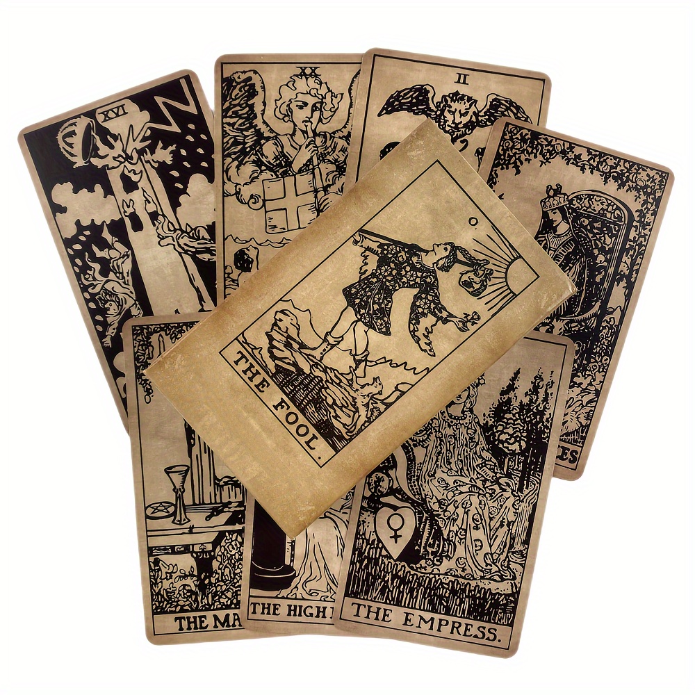 Tarot Cards Deck, 78pcs Rider Waite Retro Future Telling Game Card Book Set  With Guidebook And Colorful Box