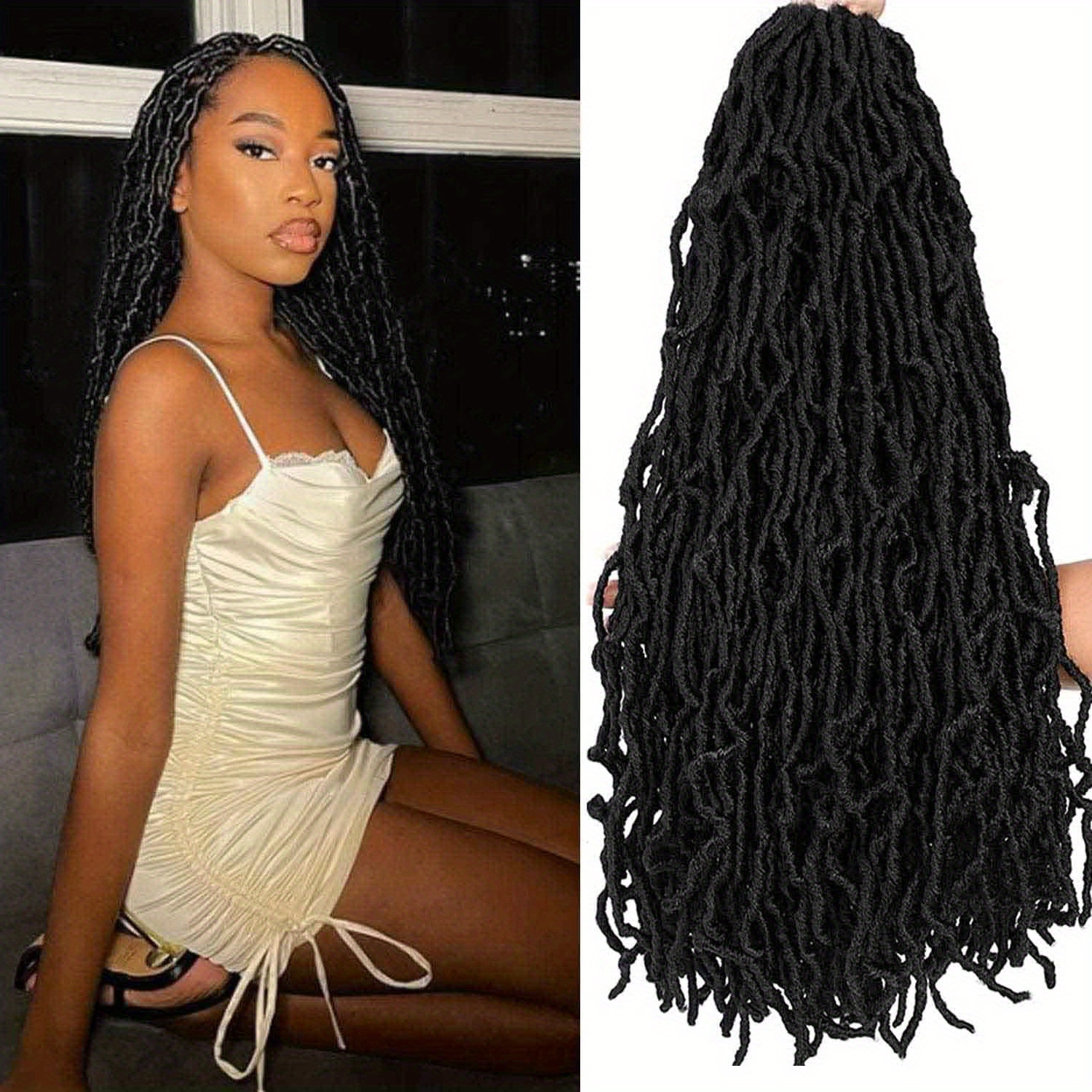 Cabelo De Crochê Sintético Nu Locs, 14 Tamanhos, 21 Fios, Extensão Faux  Locs, Deusa Macia, Trança De Cabelo Para Mulheres - Temu Portugal