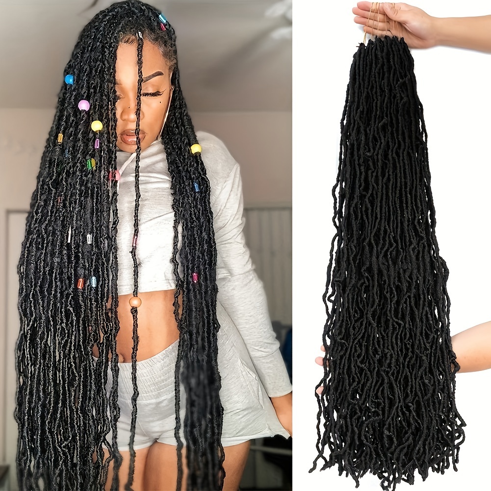  FANCEE Faux Locs Crochet Hair 8 Inches Short Curly Dreadlocks  Extensions for Black Women Pre Looped Soft Nu Locs Ombre Brown Wavy Crochet  Dreads Braiding in Hair Extensions(6 Packs 120