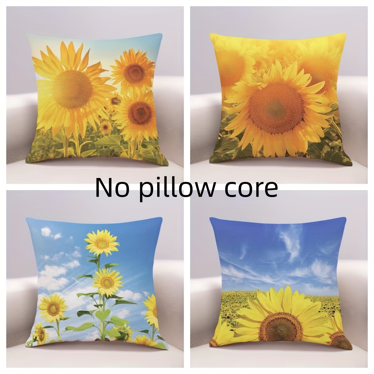 Coume 2 cojines de suelo con diseño de girasol 3D, cojín de asiento de  girasol, cojín amarillo con forma de girasol, almohadillas decorativas de  felpa