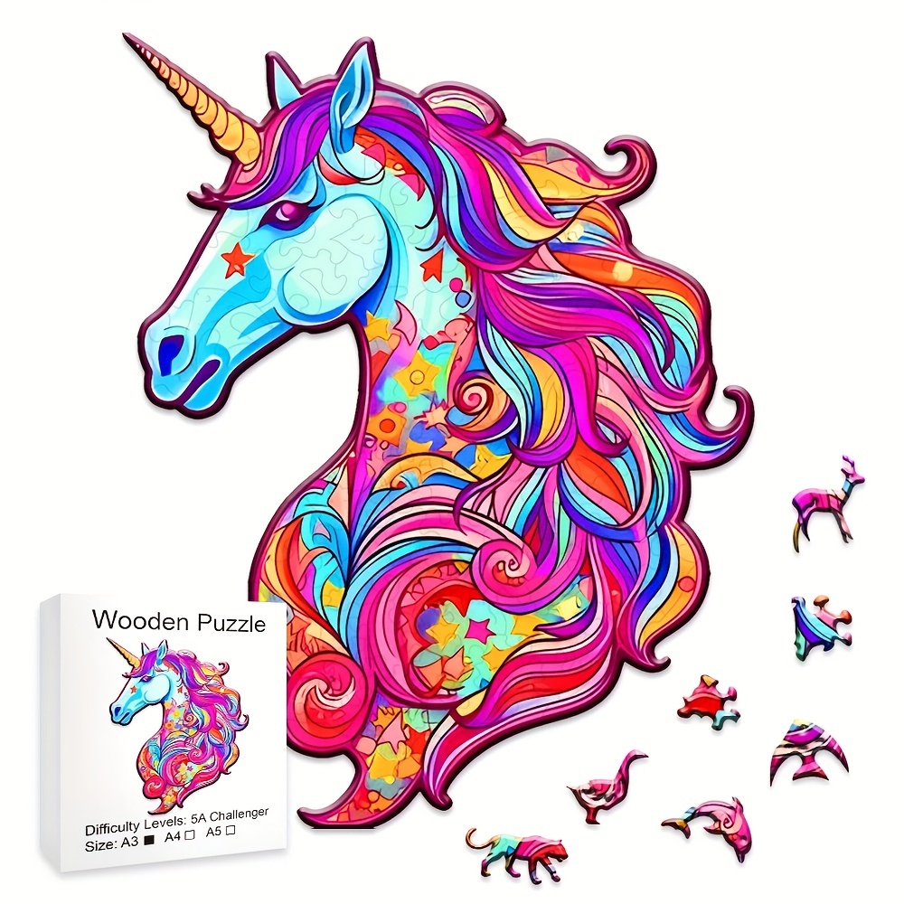 3D Pop Up Puzzle Artificial Diamond Painting Kit Adult Unicorn 3D  Artificial Diamond Art DIY Puzzle Kit For Home/Desk Decoration Gifts