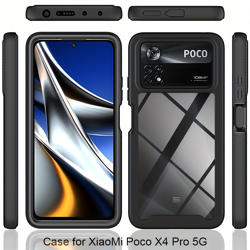 Funda para Xiaomi Poco X3 GT (6.6 pulgadas), con 1 película protectora de  vidrio templado, carcasa de TPU suave transparente ultrafina [antiarañazos]